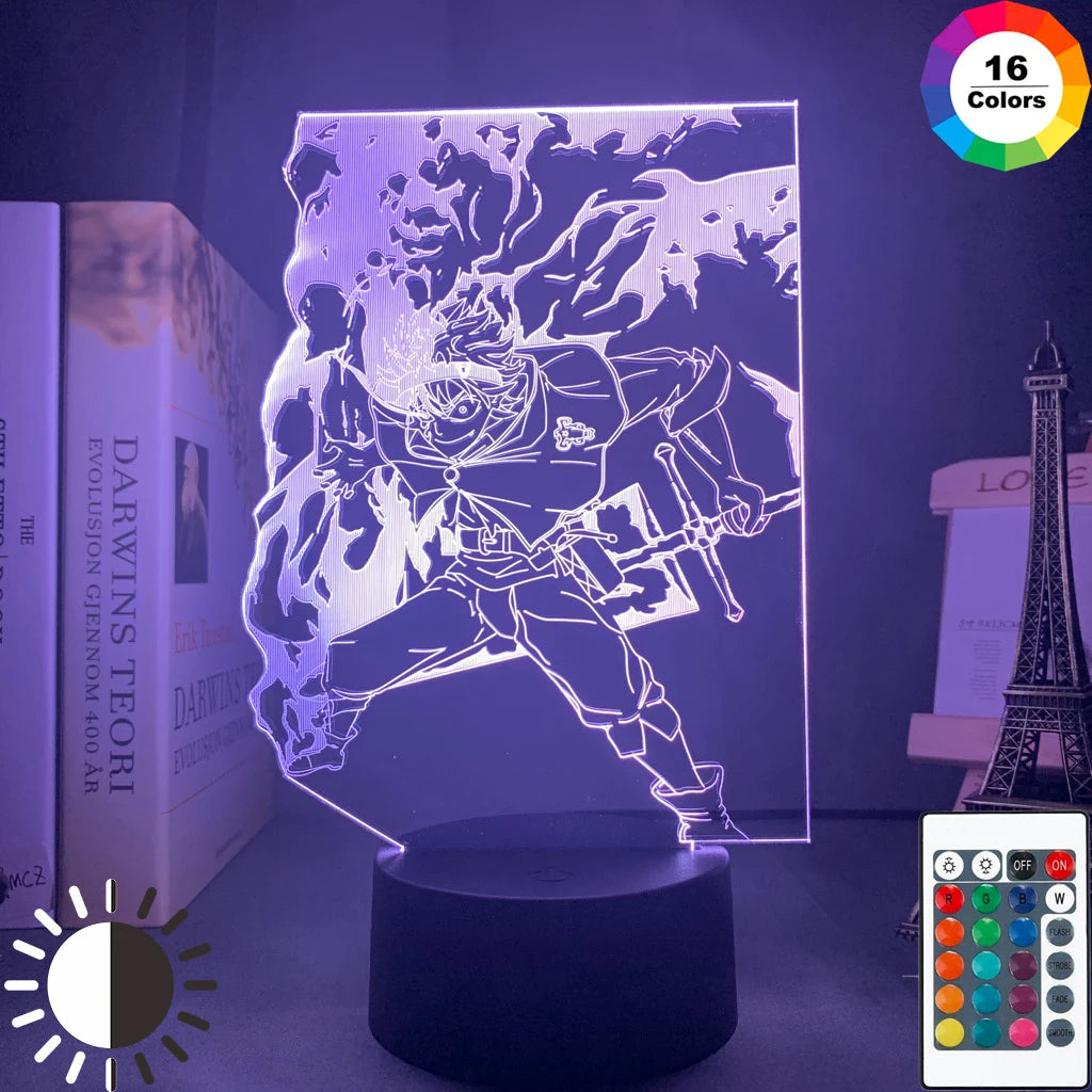 3D Lamp Black Clover Asta Light