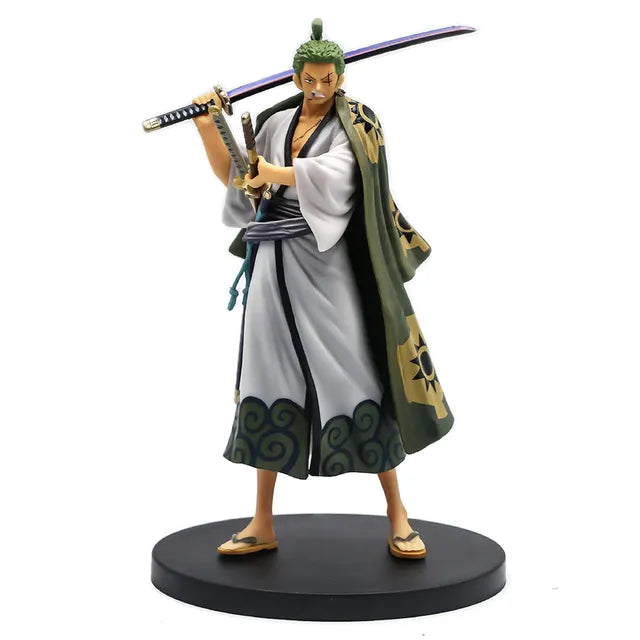 18CM One Piece Figure Roronoa Zoro Three-Blade