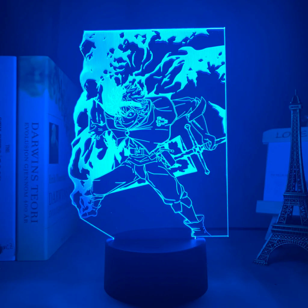 3D Lamp Black Clover Asta Light