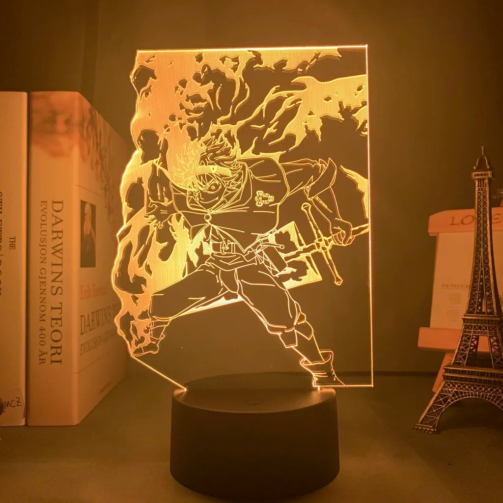 3D Lamp Black Clover Asta Light